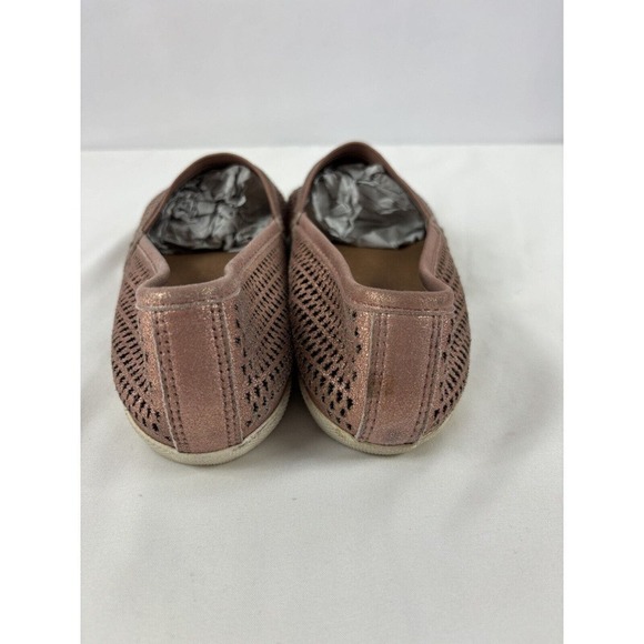 Frye Melanie Flats Copper Rose Gold Leather 6.5 Slip On Perforated Comfort - Picture 4 of 12